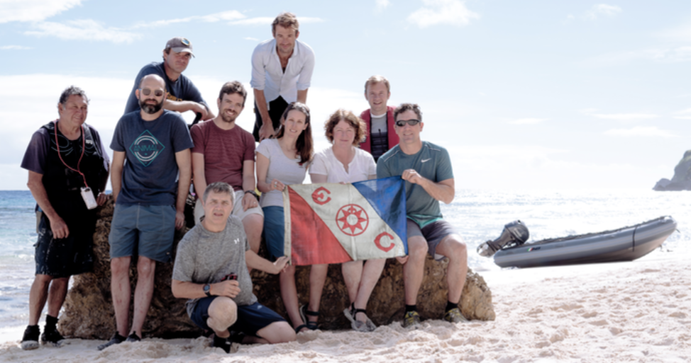 Team of volunteers that cleaned up the beaches of Henderson Island